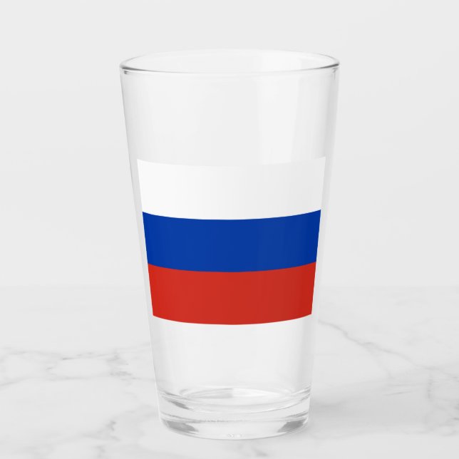 Russische Flagge (Russland) Glas (Vorderseite)