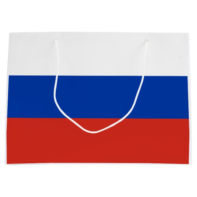 Russische Flagge (Russland) Mittlere Geschenktasch Große Geschenktüte (Vorderseite)