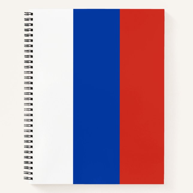 Russische Flagge (Russland) Notebook Notizbuch (Vorderseite)