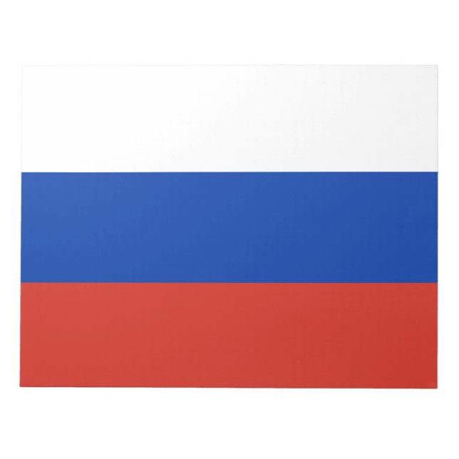 Russische Flagge (Russland) Notepad Notizblock (Vorderseite)