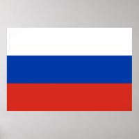 Russische Flagge (Russland) Poster