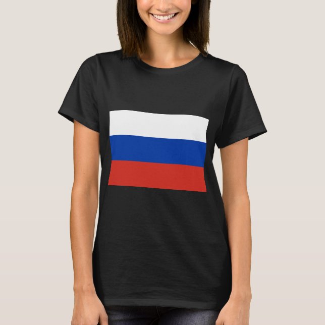 Russische Flagge (Russland) T - Shirt (Vorderseite)