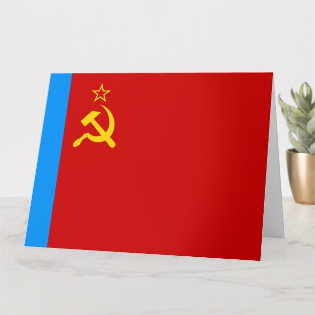 Russische Flagge, UdSSR, CCCP, Kommunismus, Lenin Karte (Kleine Pflanze)