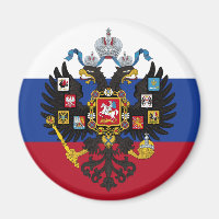 Russische Flagge und Wappen