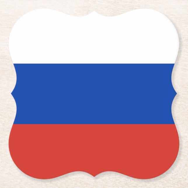 Russische Flagge Untersetzer (Vorderseite)