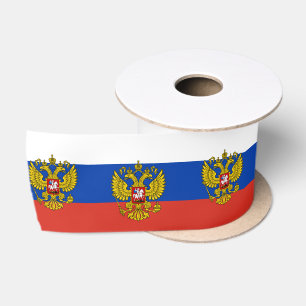 Russische Flagge - Urlaub, Reisen / Sport Satinband