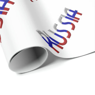 Russische Flaggen - Typografie-Elegant Geschenkpapier