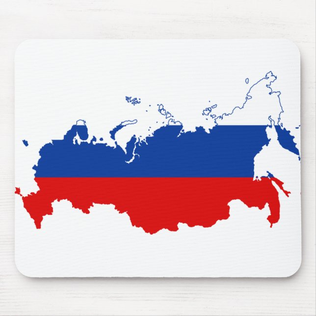 RUSSISCHE FÖDERATION - RUSSLAND/FLAG/MAP/FARBEN MOUSEPAD (Vorne)