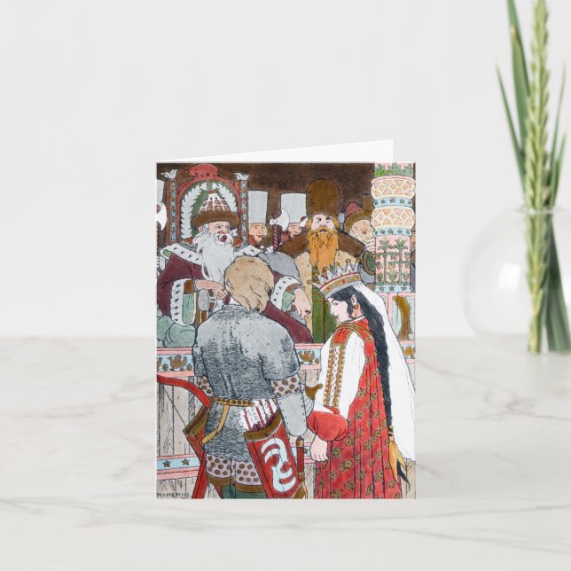 Russische Folklore Notecard Karte (Vorderseite)