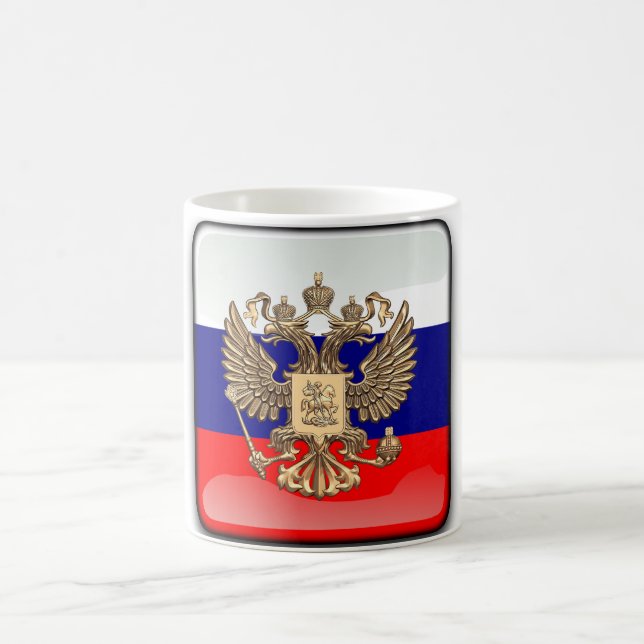 Russische glatte Flagge Tasse (Mittel)