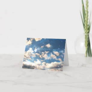 Russische Glückwunsch-Karte, Himmel-Wolken Karte