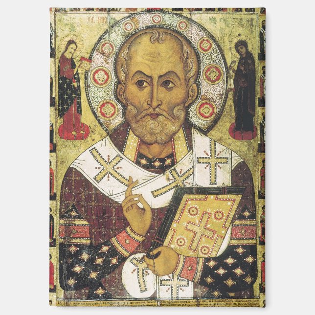 Russische Ikone des hl. Nikolaus Magnet (Vorderseite)