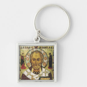 Russische Ikone des hl. Nikolaus Schlüsselanhänger