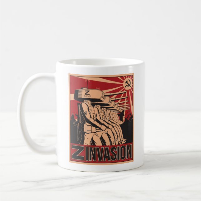 Russische Invasion der Ukraine 2022 Kaffeetasse (Links)