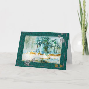 Russische Jahresgrüße mit Schnee Feiertagskarte