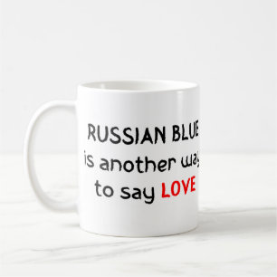 Russische Kaffee-Tasse mit blauer Liebe Kaffeetasse