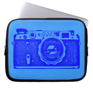 Russische Kamera - Blauschattierungen Laptopschutzhülle