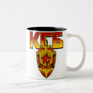 Russische KGB Abzeichen-Sowjet-Ära Zweifarbige Tasse