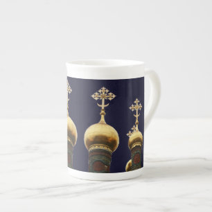 Russische Kirchenzwiebel Domes Gold Bone China Tas Prozellantasse
