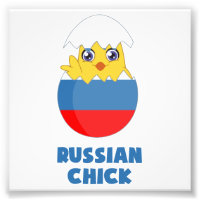 Russische Küken, ein Mädchen aus Russland