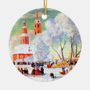 Russische Kunsthandwerkliche Weihnachtsgeschenke Keramikornament