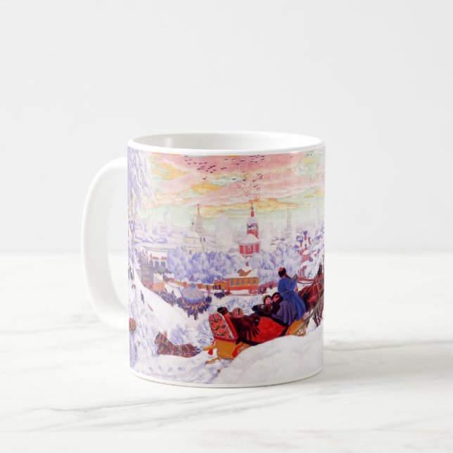 Russische Kunstweihnachtsgeschenke Tasse (Vorderseite Links)