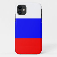 Russische Landesflagge - Fall mit rotem blauem Str