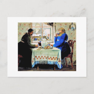 Russische Männer am Tee Postkarte