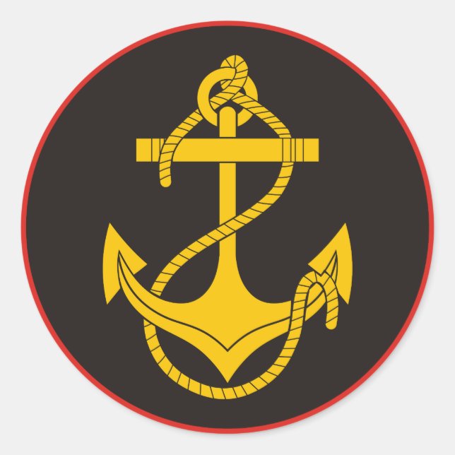 Russische Marineinfanterie (Marines) Runder Aufkleber (Vorderseite)