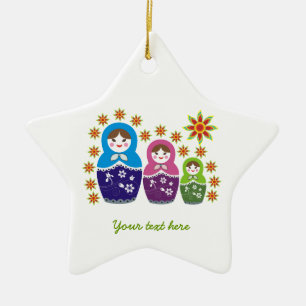 Russische Matryoshka Dolls Zollschmuck Keramikornament