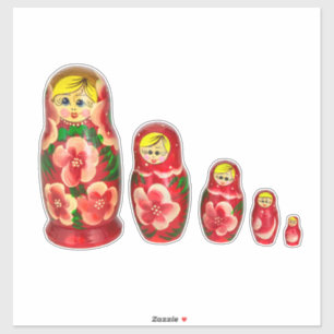 Russische Matryoshka-Puppen Aufkleber