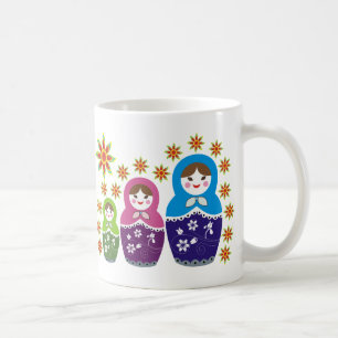 Russische Matryoshka-Puppen-Tasse Kaffeetasse