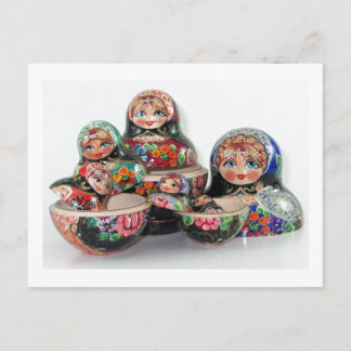 Russische Nest-Puppe-Postkarte Postkarte