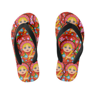 Russische Nesting Doll - Matryoshka Kinderbadesandalen