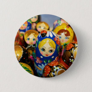 Russische Nesting Dolls Button