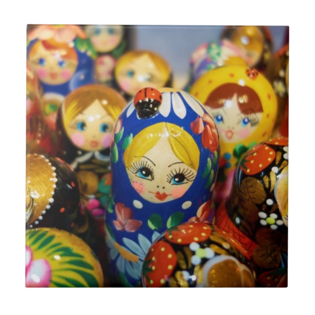 Russische Nesting Dolls Fliese (Vorderseite)