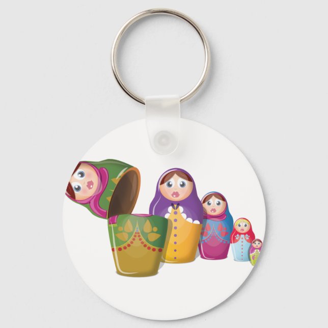 Russische Nesting Dolls Schlüsselanhänger (Vorderseite)