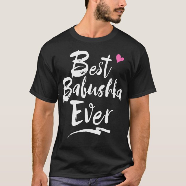 Russische Oma Best Babushka je Großmutter T-Shirt (Vorderseite)