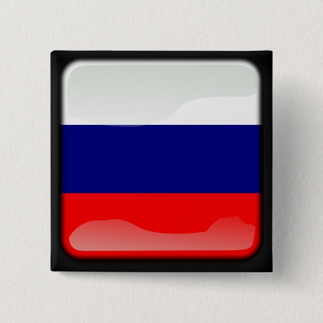 Russische Polierflagge Button (Vorderseite)