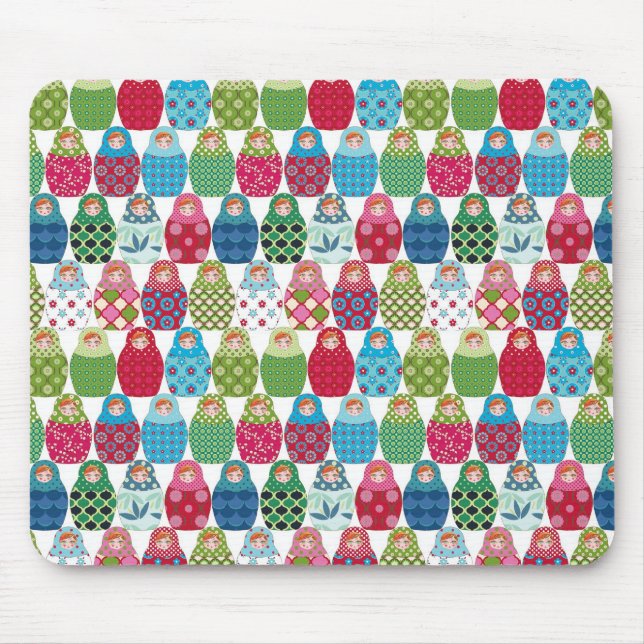russische Puppe multico Mousepad (Vorne)