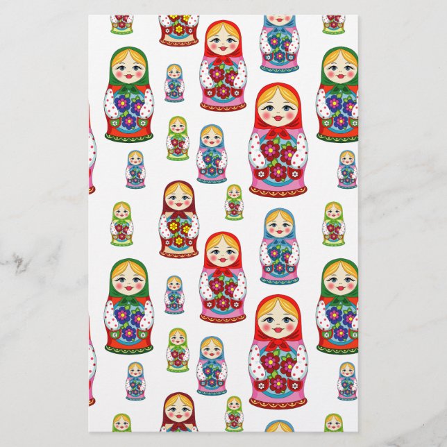 Russische Puppen Briefpapier (Vorderseite)