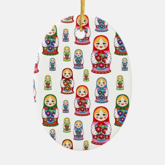 Russische Puppen Keramik Ornament (Vorne)