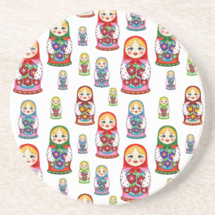 Russische Puppen Sandstein Untersetzer