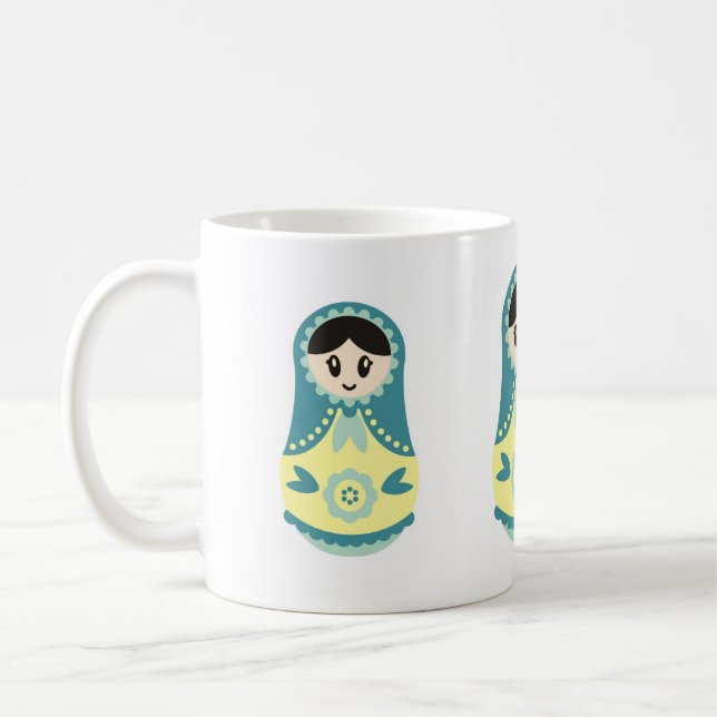Russische Puppen-Tasse Kaffeetasse (Links)