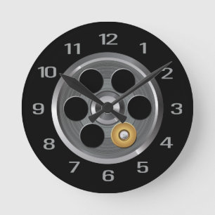Russische Roulette-Wall-Uhr Runde Wanduhr