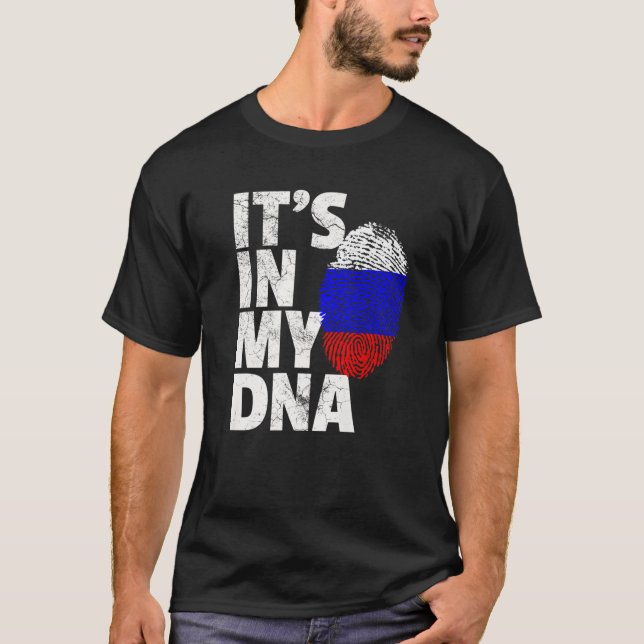 Russische Russland Fahne Es ist in meiner DNA Weih T-Shirt (Vorderseite)