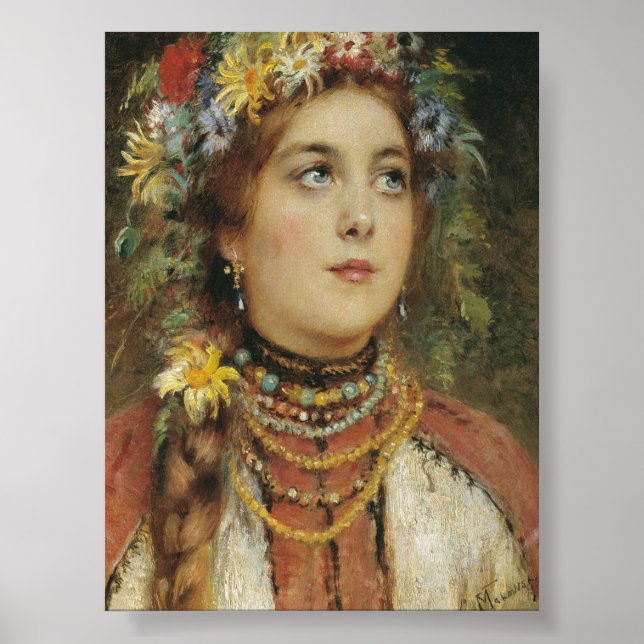 Russische Schönheit im Summer Garland Poster (Vorne)