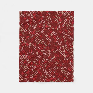 Russische Schrift Fleecedecke
