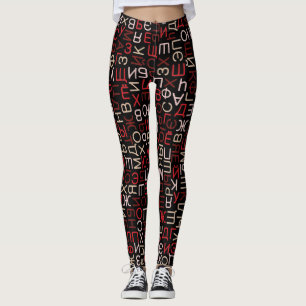 Russische Schrift Leggings