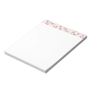 Russische Schrift Notizblock